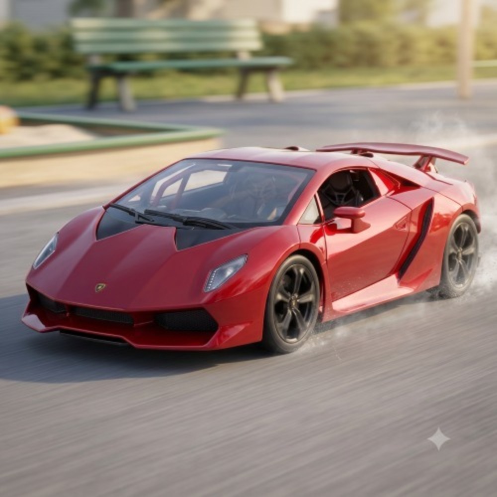 SKids Lamborghini Sesto Elemento RC Car 1:24 Scale Red 2.4GHz Licensed Remote Co